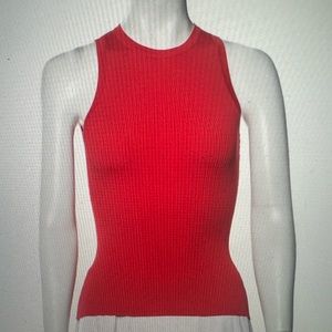 Zimmermann Alight knit racer tank and gorgeous, tomato red color